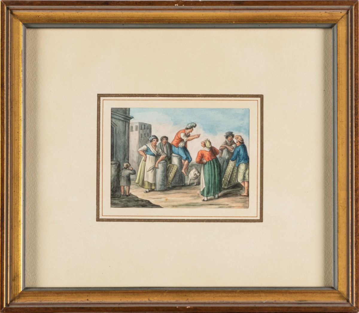 Cerchia di Saverio della Gatta (lecce 1758- Circa 1828) - Scene di Vita Napoletana