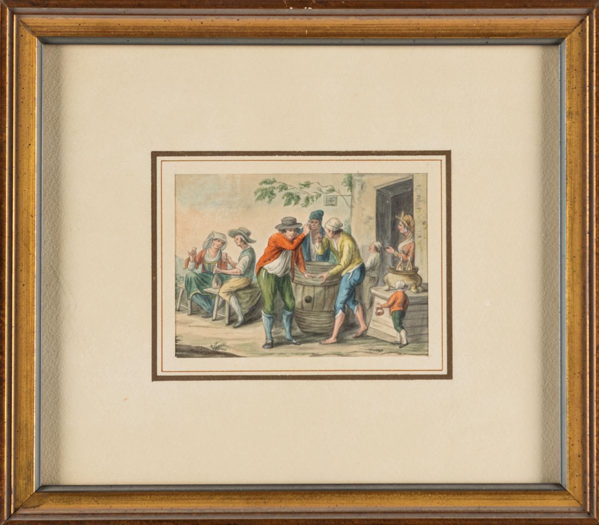 Cerchia di Saverio della Gatta (lecce 1758- Circa 1828) - Scene di Vita Napoletana