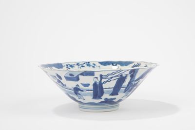 Ciotola in porcellana bianca e blu, Cina, periodo Kangxi (1661-1722)