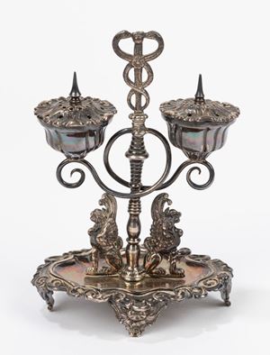 Bruciaprofumi in argento, secolo XIX