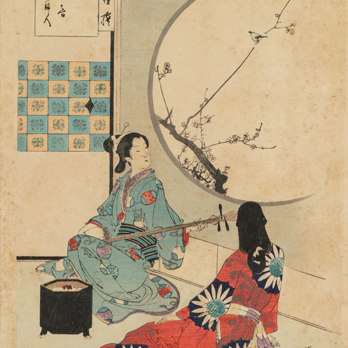 Scuola Ukuyo-e, Lotto di sei incisioni Giapponesi, periodo Meiji (1868-1912)