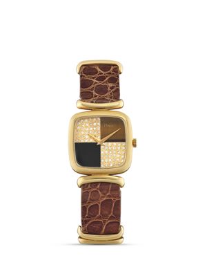 9902 diamond-pavé, tiger eye and onyx dial, 80s