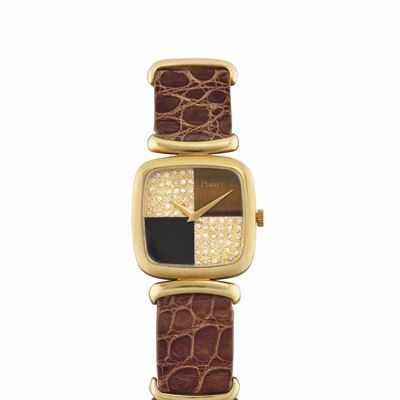 9902 Quadrante Pavé di Diamanti, Occhio di Tigre e Onice, Anni 80