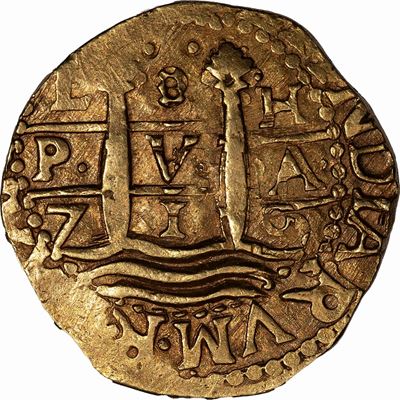 Filippo V di Spagna, Doblone da 8 Escudos, Zecca di Lima, 1719