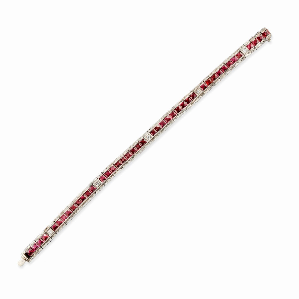 Philip Jones Bracciale Con Quarzo Rosa E Placcato Argento - Ipoallergenico