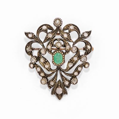 Pendente Spilla con Smeraldo