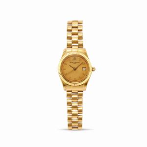 A 18kyellow gold wristwatch, Baume & Mercier.