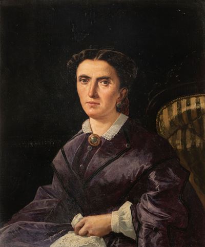 Autore sconosciuto, Coppia di ritratti, olio su tela