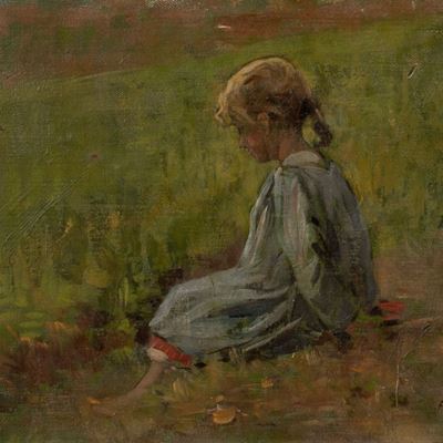 Bambina in un Prato