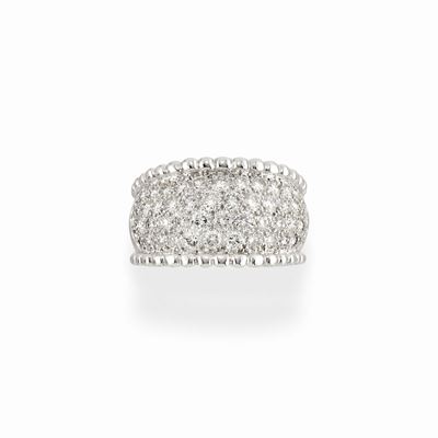 Anello in oro bianco 18k con diamanti taglio brillante, ca. 2,00 ct