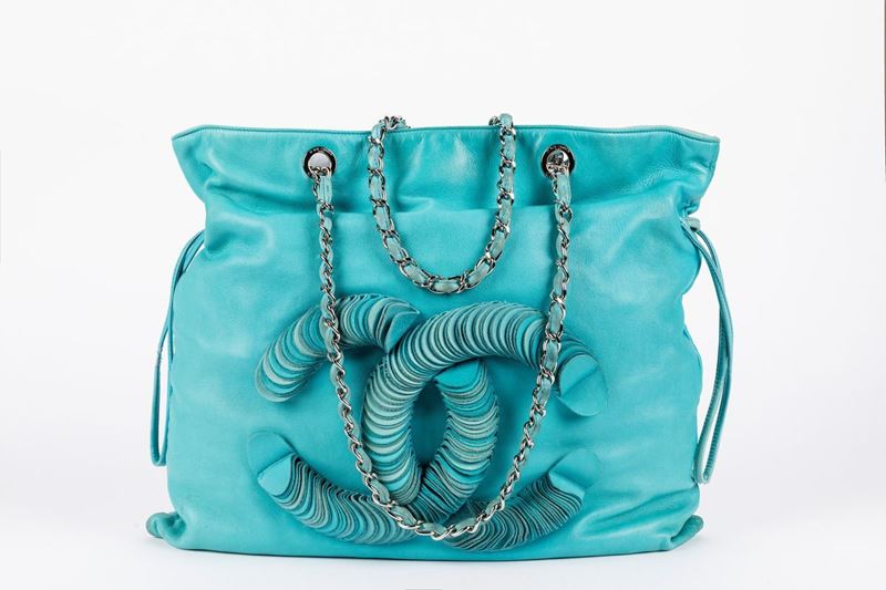 Chanel - Double chain shoulder shopper bag 2008
