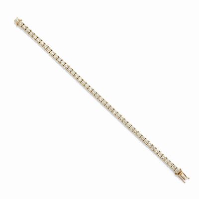 Bracciale tennis in oro giallo 18k con diamanti taglio brillante