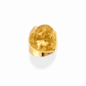  - Anello con quarzo giallo