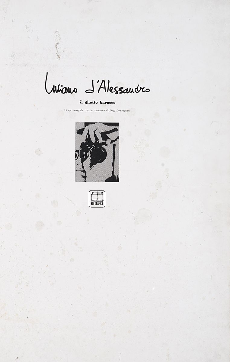 Luciano D'alessandro - Il ghetto barocco - Cartella contenente 5 stampe bianconero