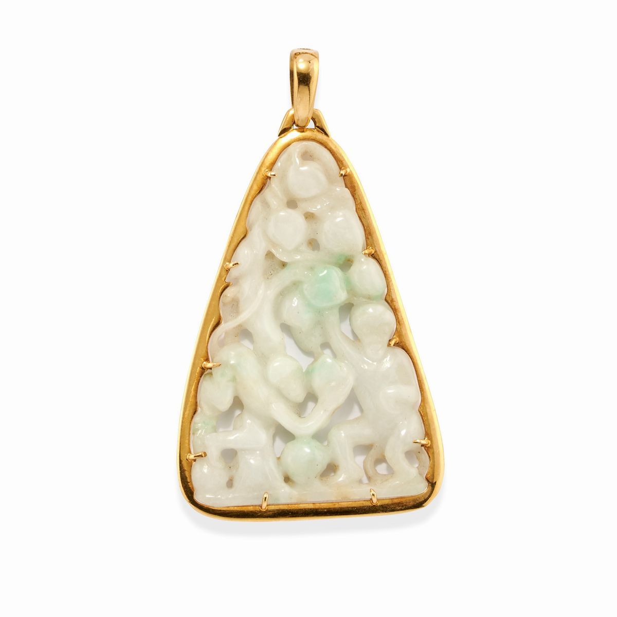 Pendentif En Jadéite Verte Naturelle, Petite Sculpture Faite Main – 2,9 Cm, 5,7 G