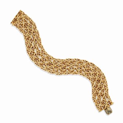 Bracciale in oro giallo 18k a quattro fili