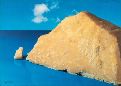 Saluti da Capri, stampa digitale su cartoncino applicato su tavola