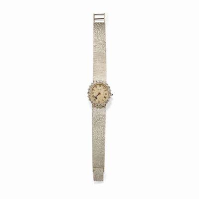 Orologio in oro bianco 18k con diamanti