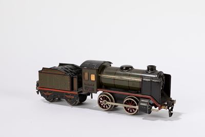 Locomotiva Marklin R880 a 2 assi con tender, meccanismo a carica a molla