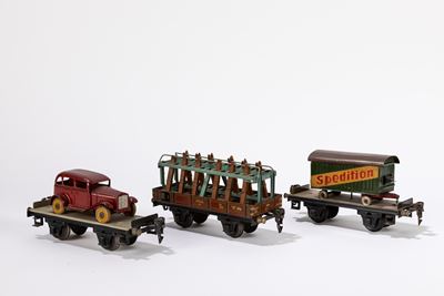 Serie di 3 vagoni merci: 1766, 17720 e 1706
