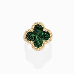 Anello in malachite e diamanti
