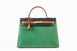 cm 35 Tricolor epsom leather Kelly Sellier Bag