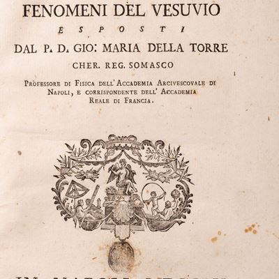 Storia e fenomeni del Vesuvio, 1755, prima edizione con 8 tavole incise