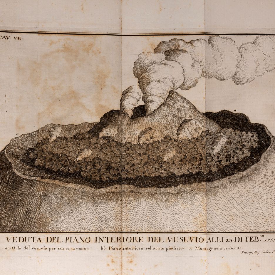 Giovanni Maria della Torre - Storia e fenomeni del Vesuvio, 1755, prima edizione con 8 tavole inc...