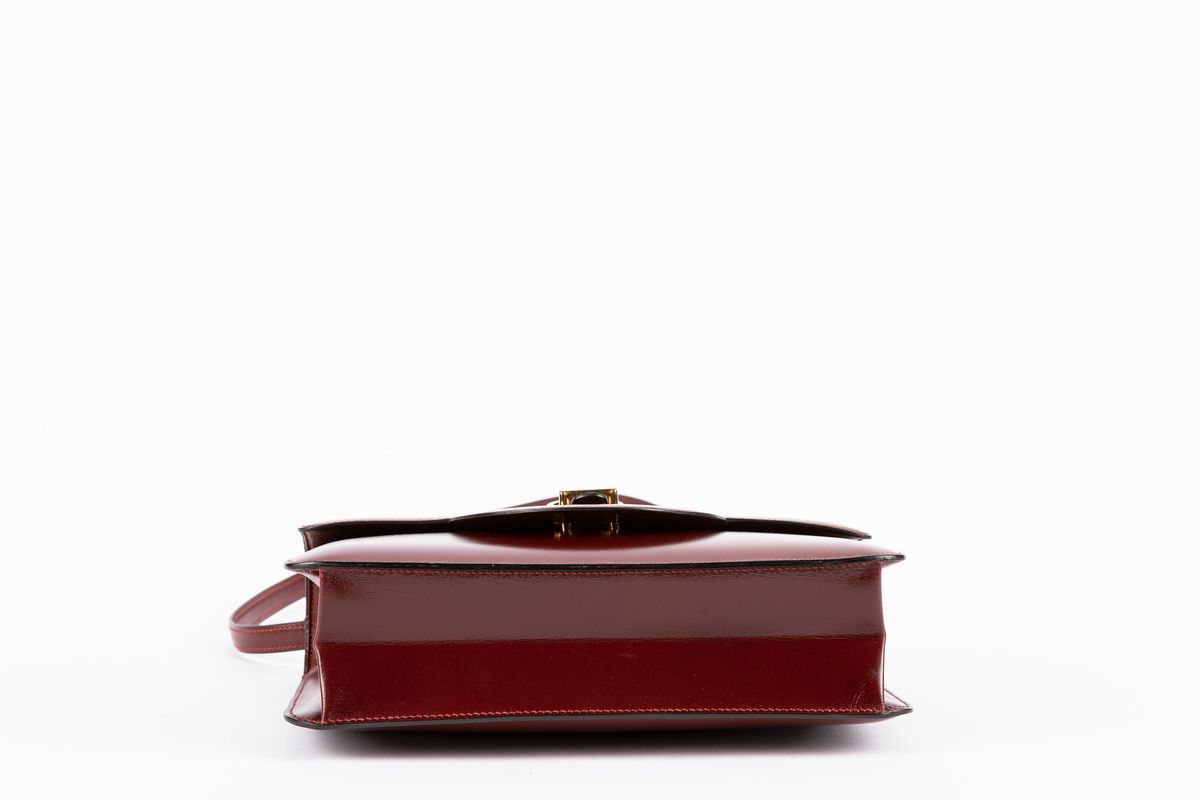 Hermès Kelly 28 Burgundy Bag In Box Leather