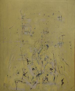 Narrazione frammentaria su fondo giallo