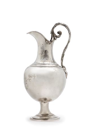 A silver jug, Italy 20th Century, defects