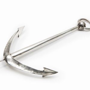 A silver anchor, defects, France 20th Century