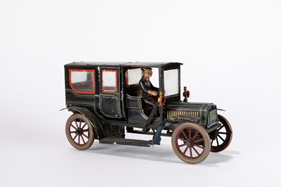 Auto modello Limousine, giocattolo in latta a molla, Germania, 1929