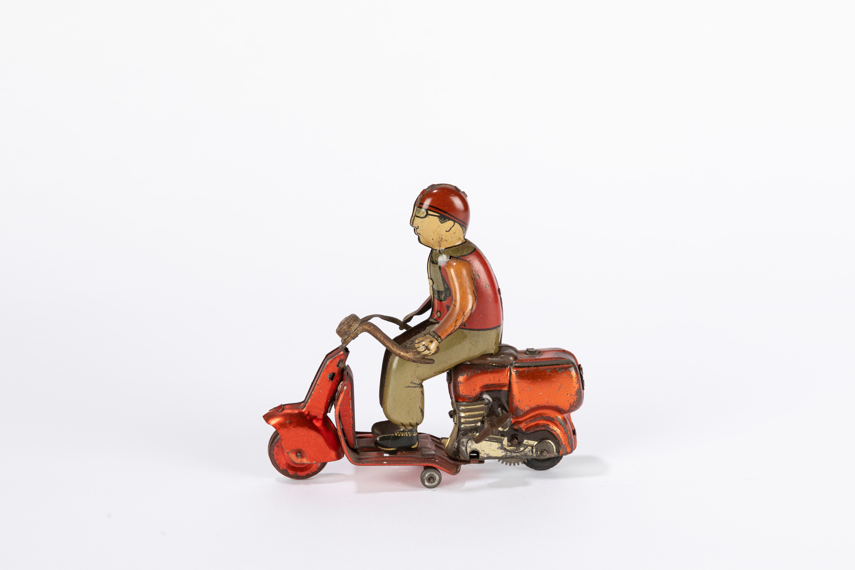 Sfc Siro Ferrari Casalpusterlengo - Giocattolo d'epoca, Lambretta in latta con meccanismo a molla
