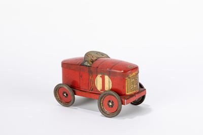 Scatola di biscotti a forma di automobile, latta, Francia