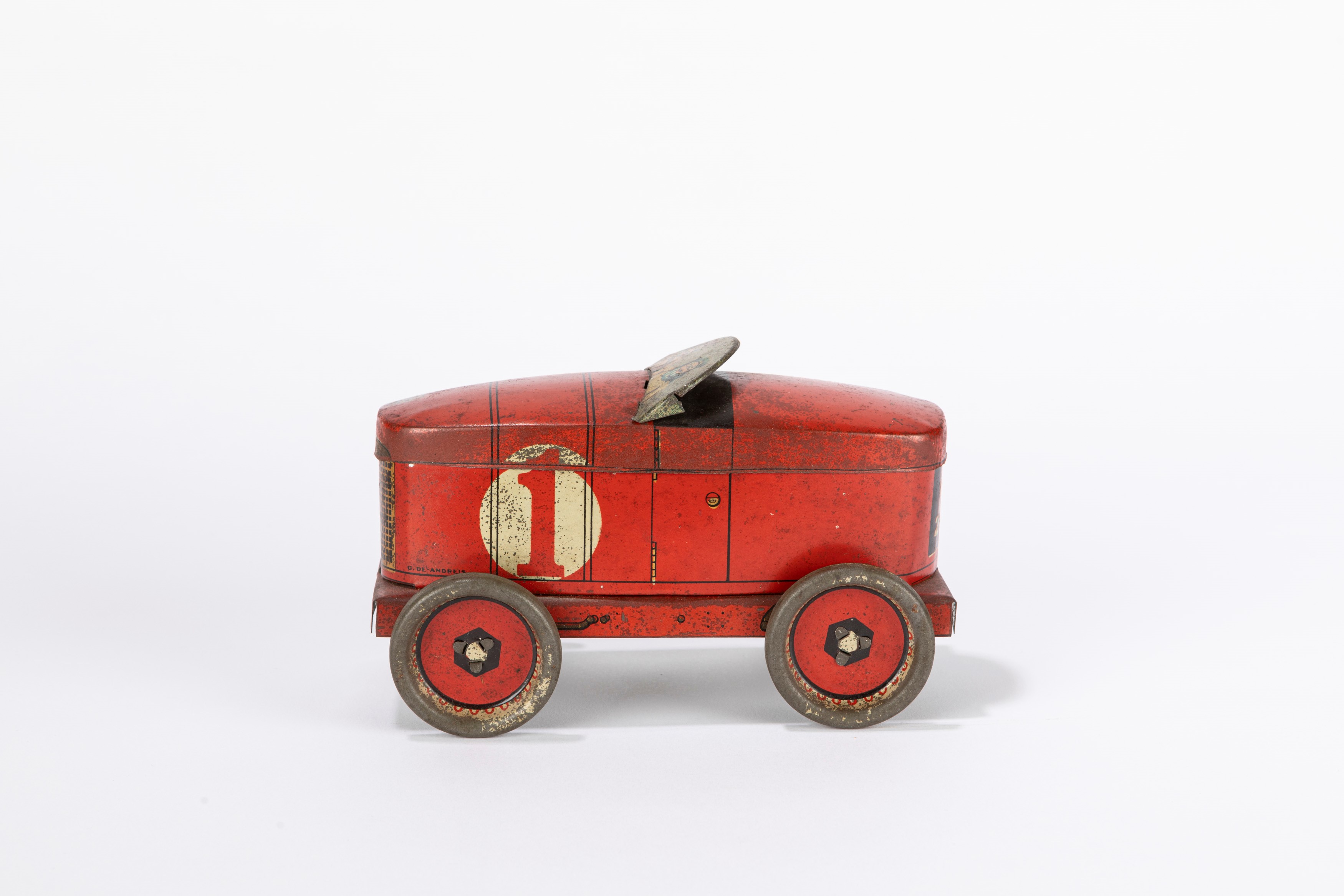 De Andreis Marseille - Scatola di biscotti a forma di automobile, latta, Francia