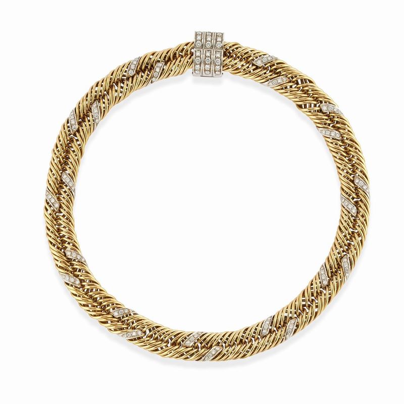 Pomellato A 18k two color gold and diamond chocker Pomellato