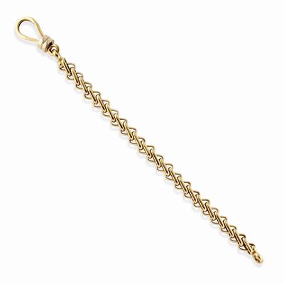 Bracciale in oro bicolore 18k, maglia a catena
