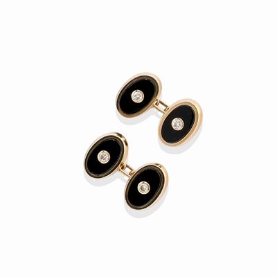 Polsini in oro giallo 18k con diamanti taglio brillante