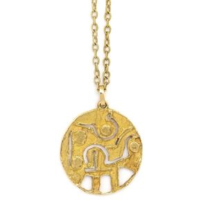 Pendente rotondo con collana 