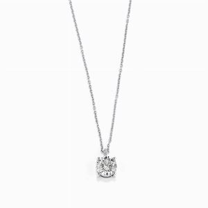 A 18K white gold and diamond necklace