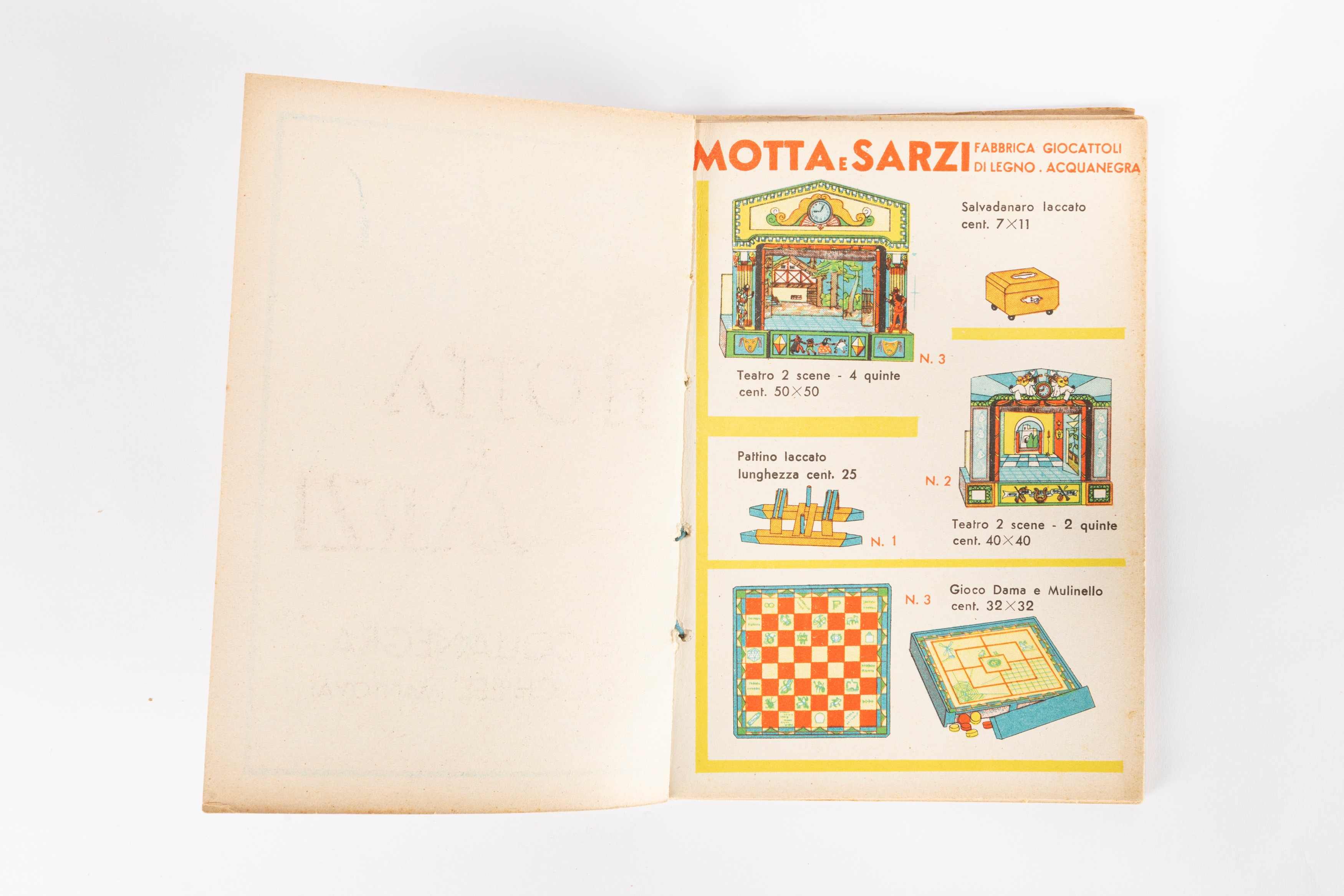 Motta e Sarzi, Catalogo della Fabbrica Giocattoli di Legno