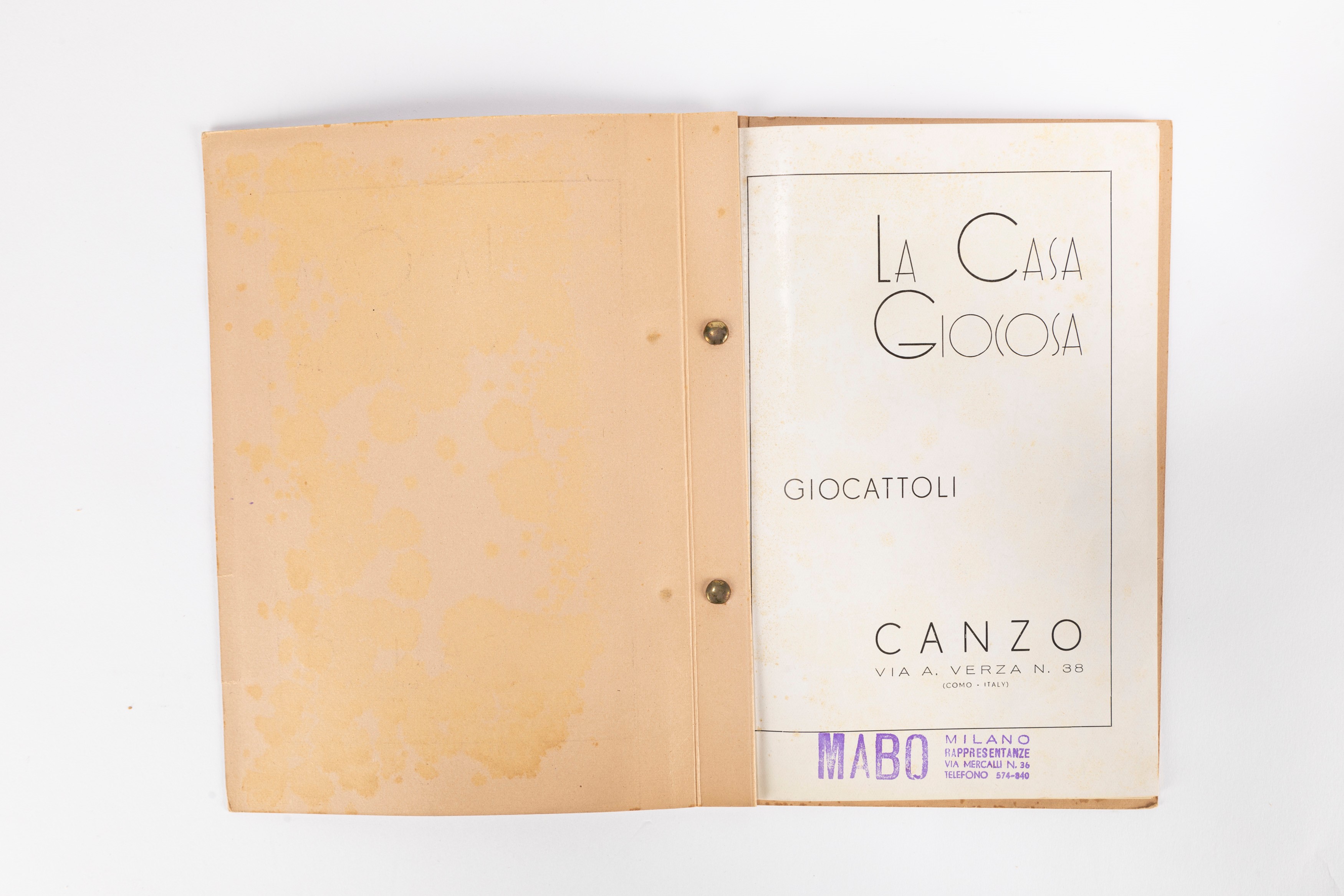 Catalogo 'La Casa Giocosa - Mobili Arredi e Giocattoli', Stampa MABO Milano