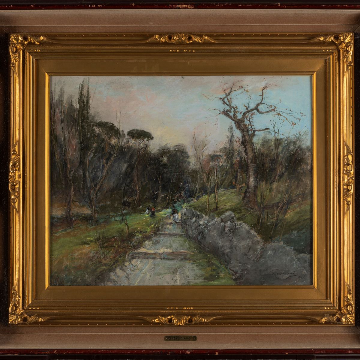 Giuseppe Casciaro - Paesaggio con Figure