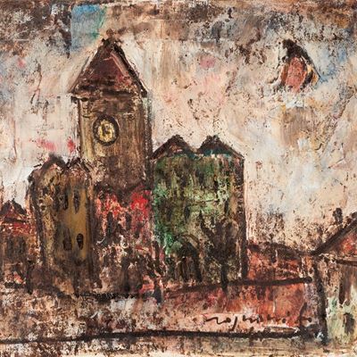 Case, olio su tela, 1964