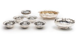 Thirteen silver objects, Italy 20th Century