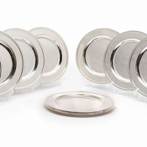 Twelve silver dishes, Italy 20th Century