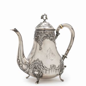 A silver coffee pot, 20th Century