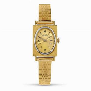A 18K yellow gold wristwatch, Ernest Borel