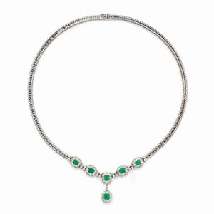  - Collana con smeraldi